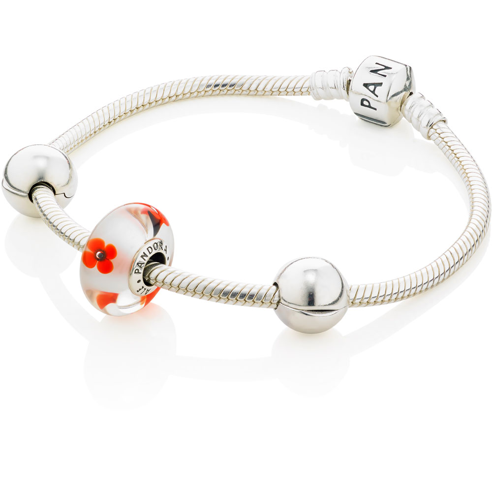 Photo of the Pandora Wildflower Tribute Murano Charm