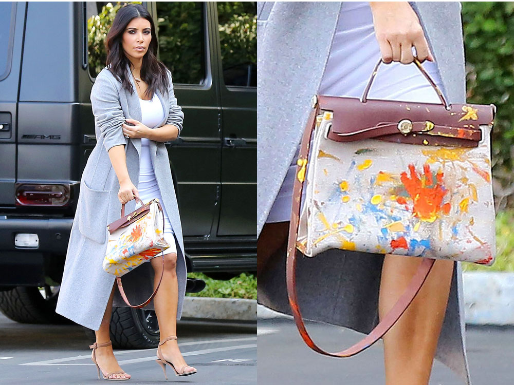 Kim Kardashian\u0026#39;s Hand-Painted Hermes Bag Confirms The Bespoke Gift ...