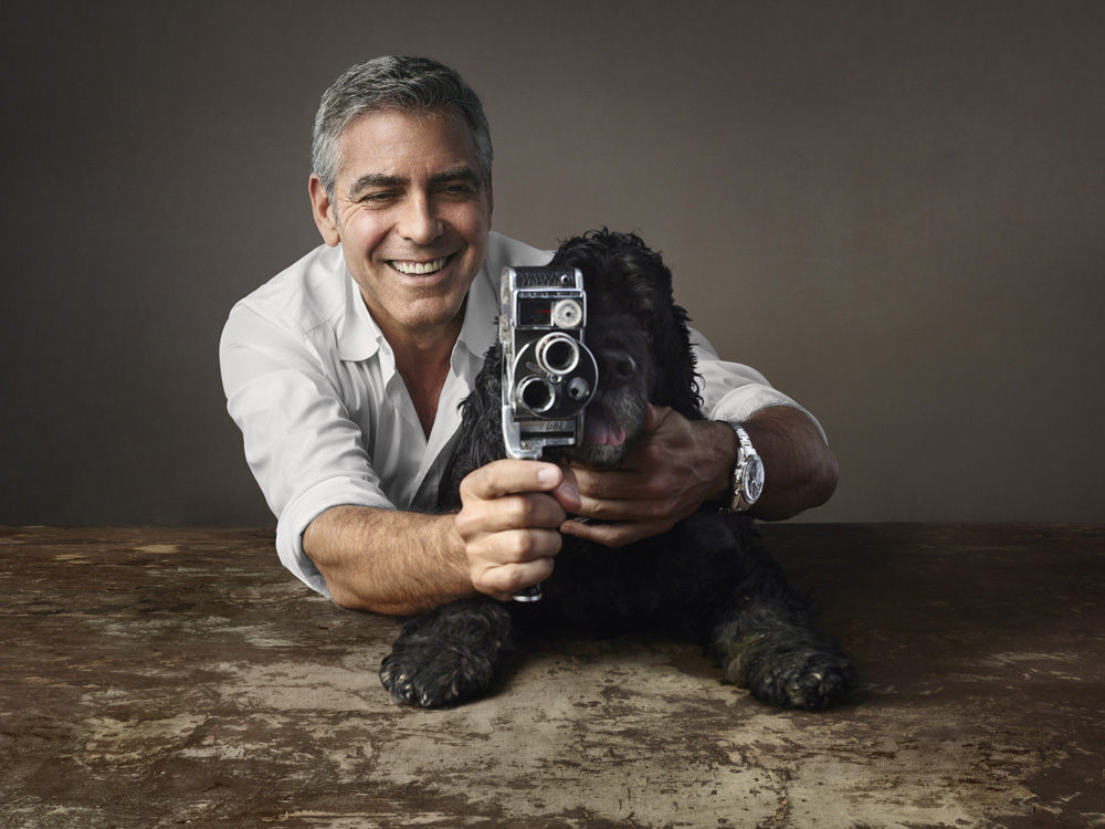 George Clooney and Einstein with Omega Clooney-main