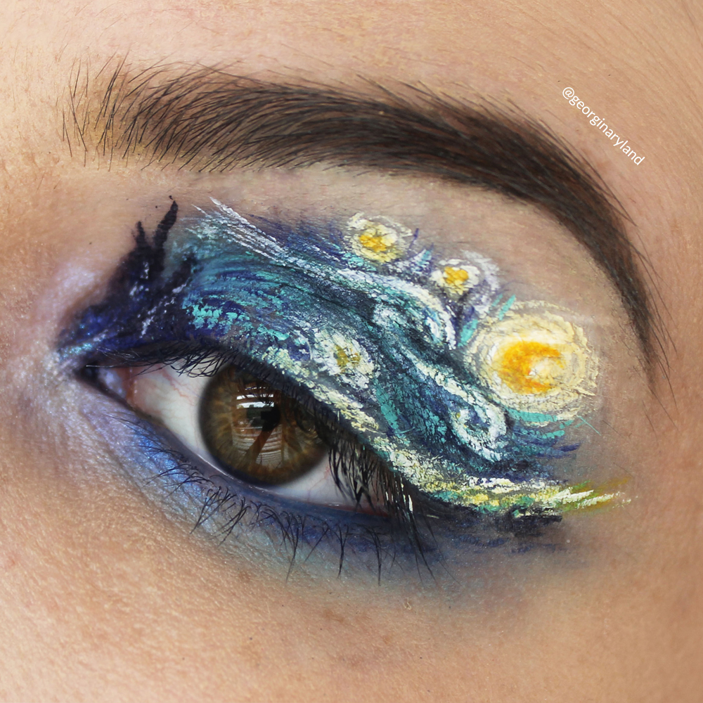 Georgia Ryland eyelid art Starry night
